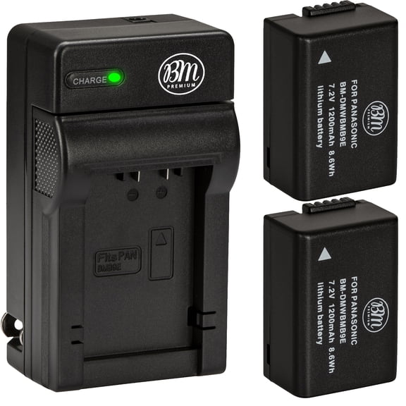 BM 2 DMW-BMB9 Batteries and Charger for Panasonic Lumix DC-FZ80 DMC-FZ40K DMC-FZ45K DMC-FZ47K DMC-FZ48K DMC-FZ60 DMC-FZ70 DMC-FZ100 DMC-FZ150 Cameras