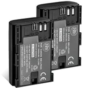 BM 2 LP-E6N Batteries for Canon EOS R EOS 60D EOS 70D EOS 80D EOS 90D EOS 5D II EOS 5D III EOS 5D IV EOS 5Ds EOS 6D, 6D II EOS 7D, 7D II XC15 Cameras
