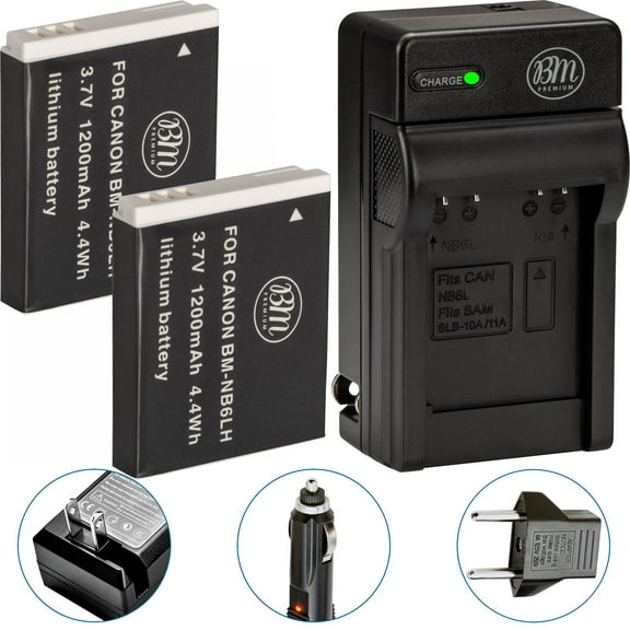 BM 2 NB-6LH Batteries and Charger for Canon PowerShot S120 SX170 IS SX260 SX280 SX500 SX510 SX520 SX530 SX540 SX600 SX610 SX700 SX710 ELPH 500 Camera