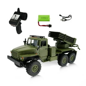 BM-21 1:16 Scale Rocket Launcher Remote Control Car, 2.4G 4WD Military RC Truck with 370 Motor & Detachable Launcher Module, RC Climbing Vehicle for Collectors & Hobbyists - RTR