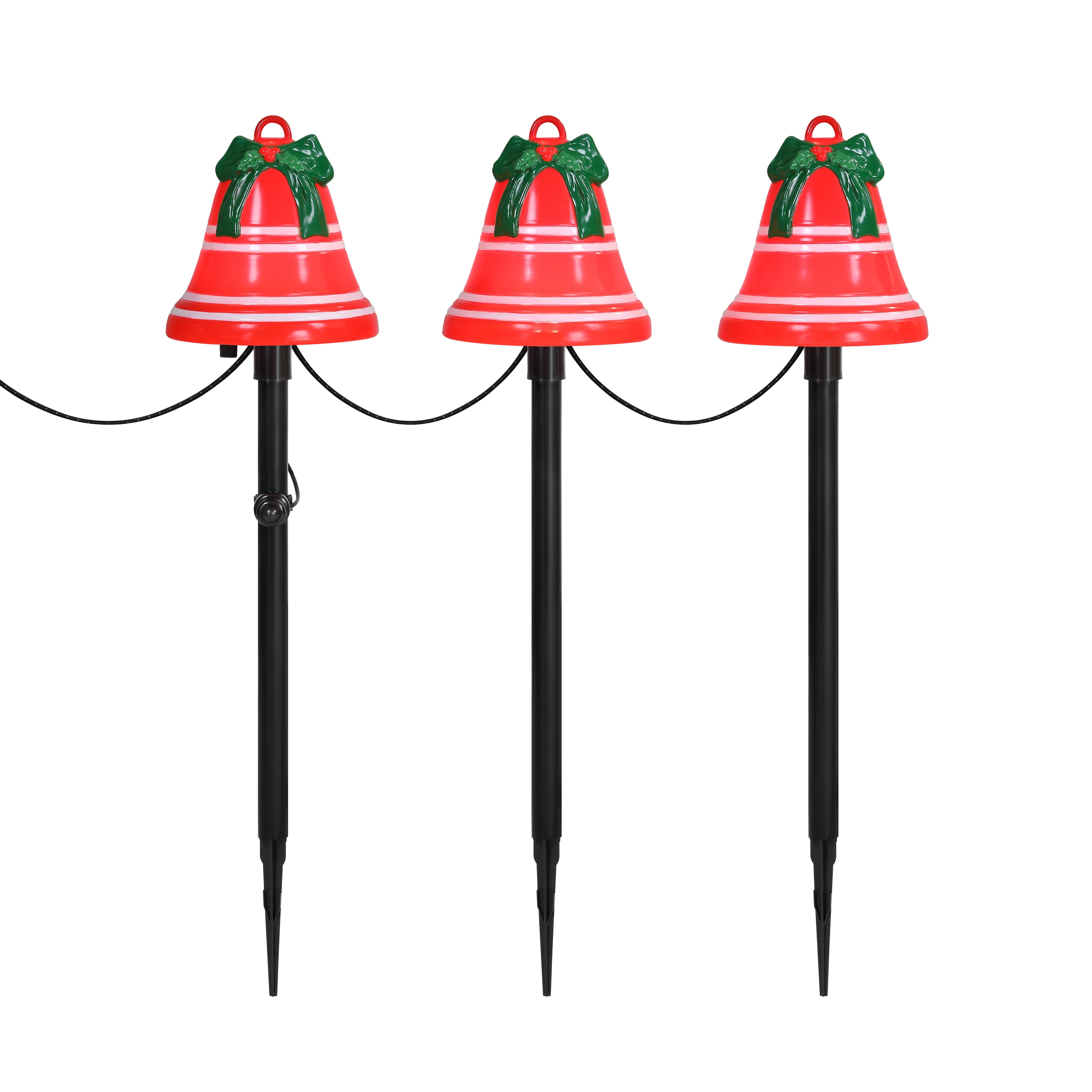 Mr. Christmas Blow Mold Pathway Bells with Lights and Sounds