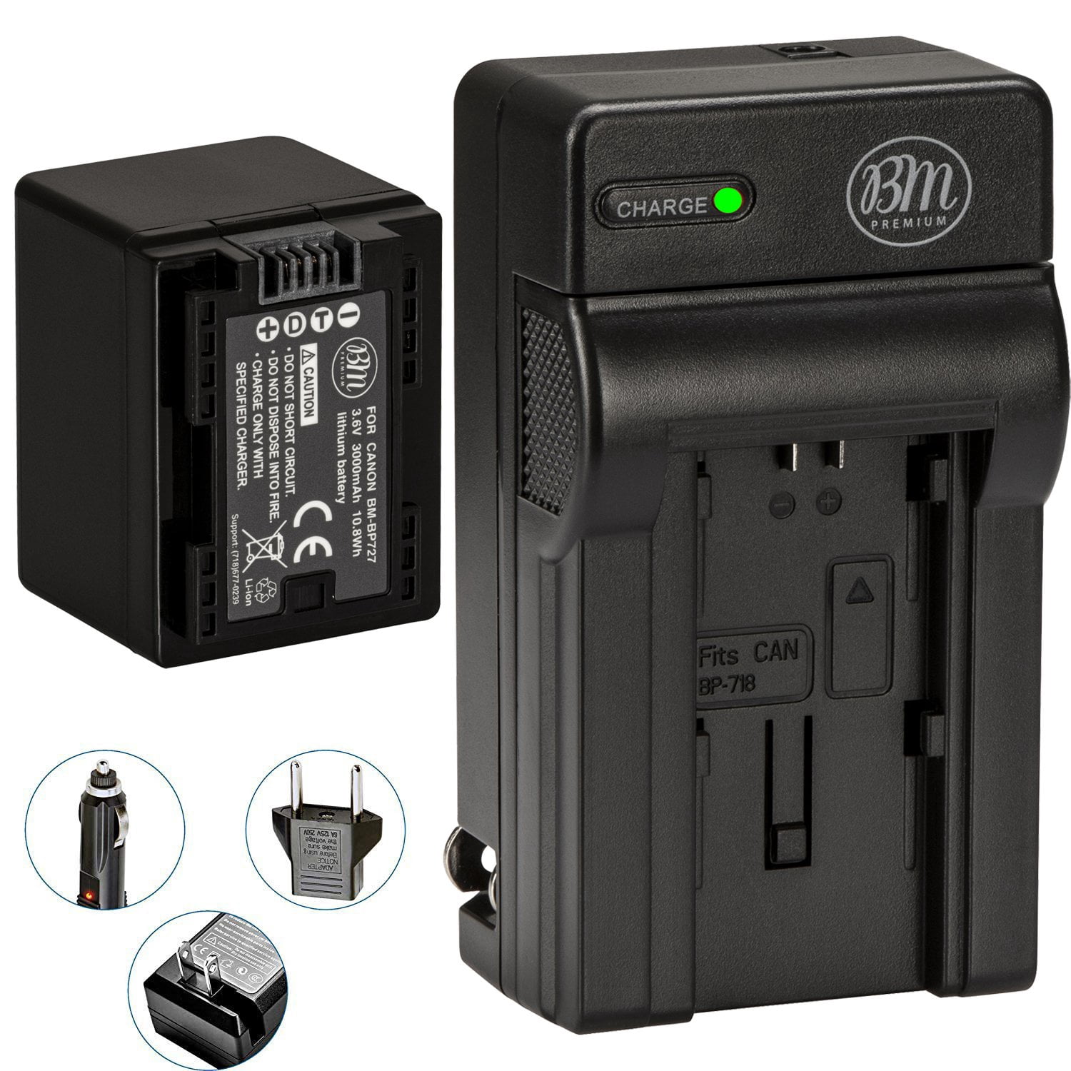BM BP-727 Battery and Charger for Canon Vixia HFR40 HFR42 BM BP-727 Battery and Charger for Canon Vixia HFR40 HFR42