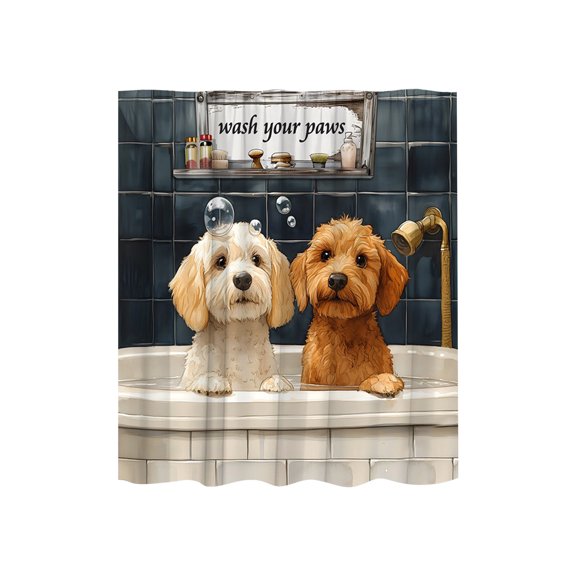 BM Bm 150X180Cm Plastic Shower Curtain Waterproof Bathroom Toilet Partition No Drill Hooks Included