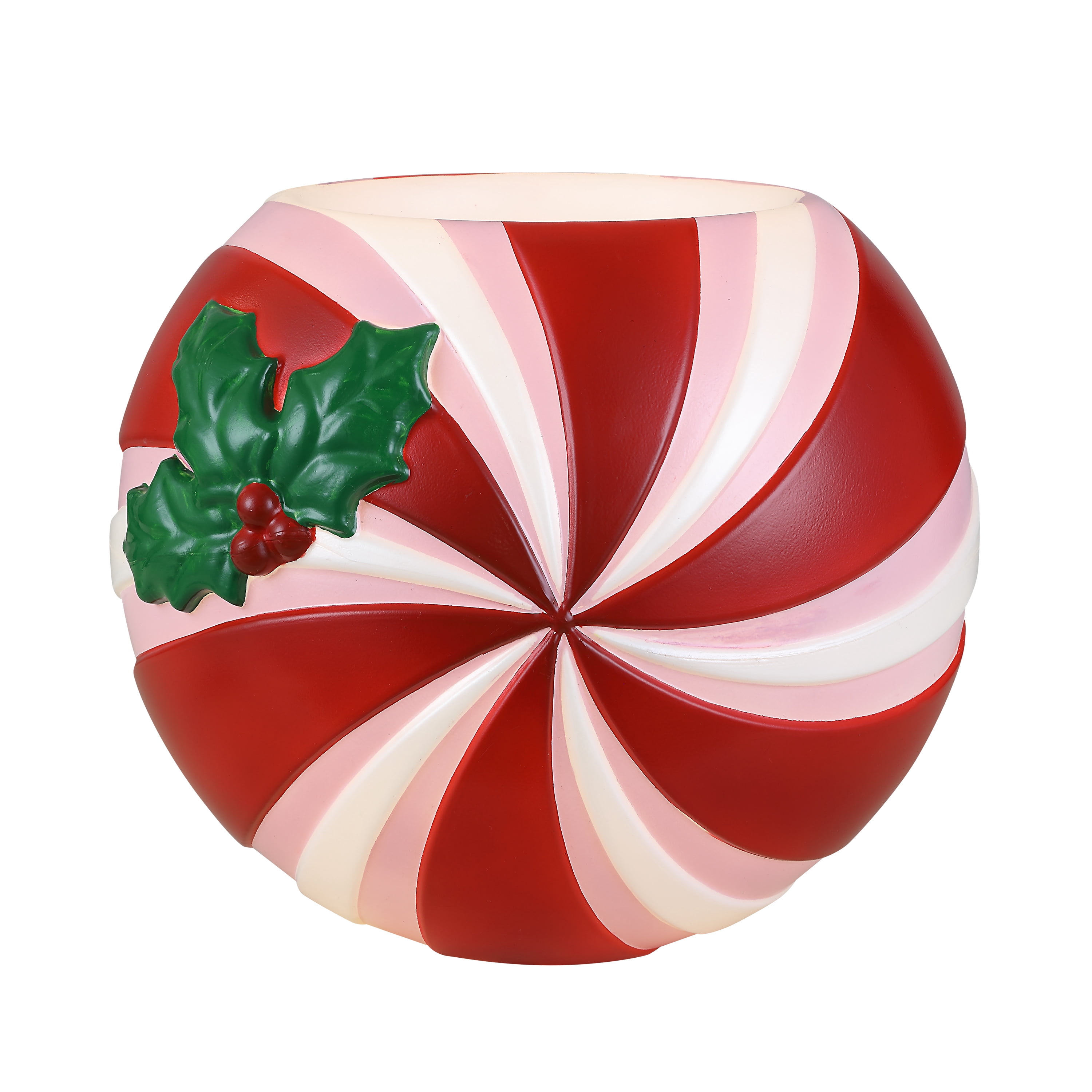 Mr. Christmas 12" Blow Mold Peppermint Candy Bowl, Red