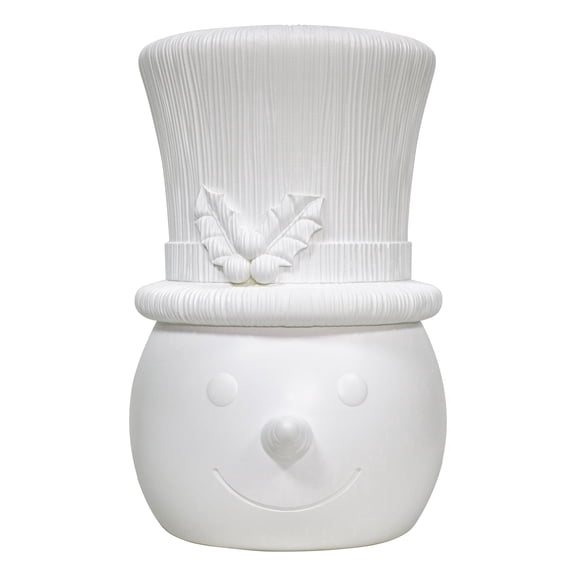 Paint-it-Yourself Blow Mold Snowman Decorative Nutcracker Head, White, 22.4", by Holiday Time