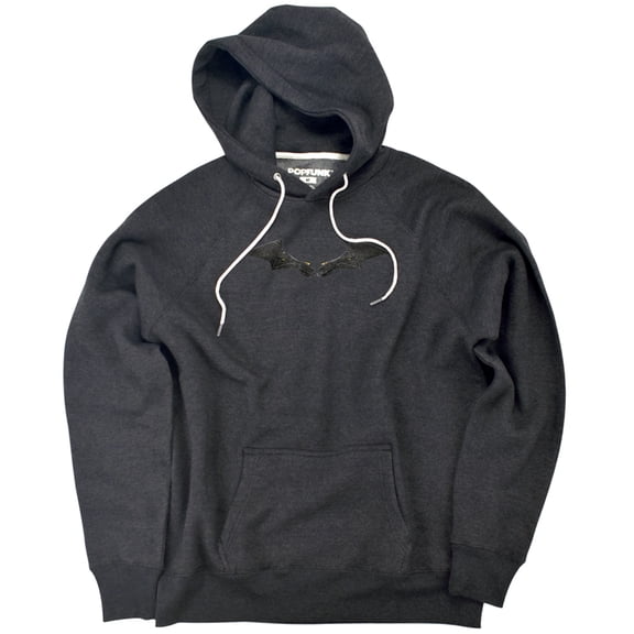 BM Logo Black - Slate Unisex Adult Slim Fit Pull-Over Heather Hoodie, Charcoal, Small
