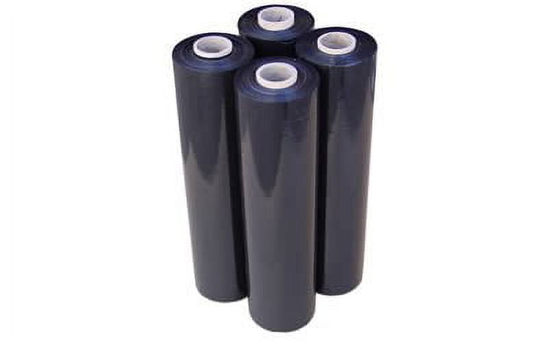 BM Paper Pallet Wrap-4 Rolls Black Stretch Film Plastic Pallet Wrap 18" Wide X 1000 Ft. 80 Gauge