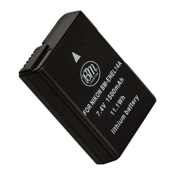 BM Premium 1500mAh Power Battery for Nikon D3100 Camera, EN-EL14A