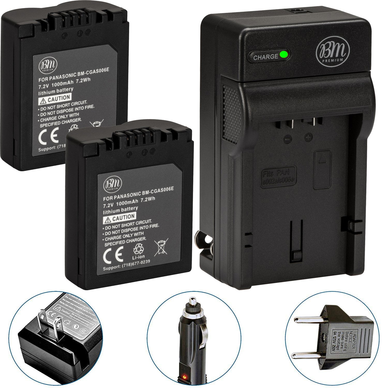 2x Batteria + Caricabatteria per Lumix DMC-FZ18, DMC-FZ28, DMC-FZ50