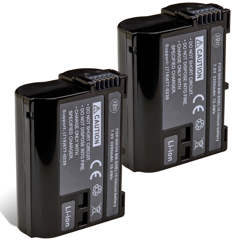Replacement EN-EL15 Battery For Nikon D850, D810, D800, D7500, D750, D7200, D600, D610, D500