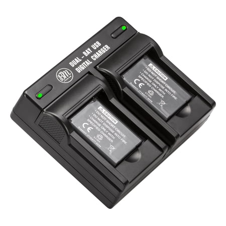 BM Premium 2 EN-EL19 Batteries and Dual Bay Battery Charger for Nikon Coolpix A300, W100, W150, S33, S100, S3100, S3200, S3300, S3500, S3600 Cameras