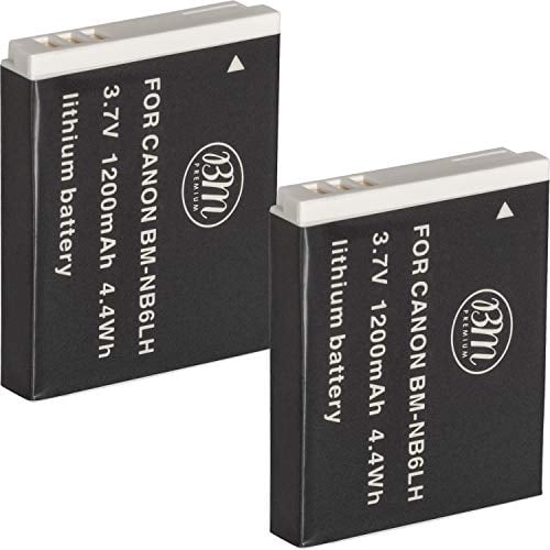 BM Premium 2 NB6L, NB-6LH Batteries for Canon PowerShot S120, SX170 IS, SX260 HS, SX280 HS, SX500 IS, SX510 HS, SX520 HS, SX530 HS, SX540 HS, SX600 HS, SX610 HS, SX700 HS, SX710 HS, ELPH 500 HS, D30