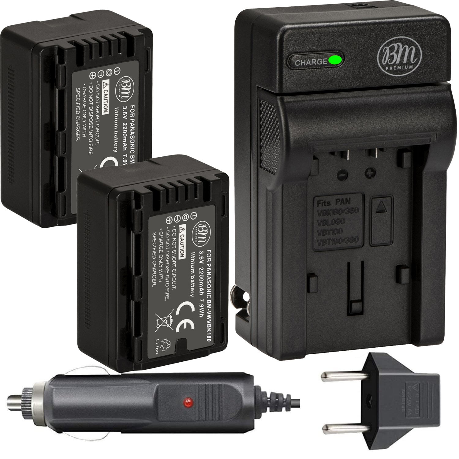 Batterie VW-VBK180 Pour Panasonic HC-V10, V100, V500, HDC-SD/TM Series - Batterie Li-Ion De Rechange