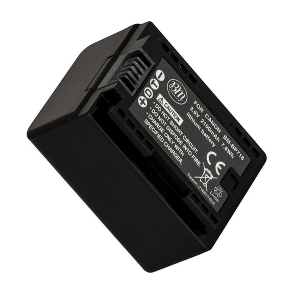 BM Premium BP-718 Battery for Canon Vixia HFM50 HFM52 HFM500 HFR50 HFR52 HFR500 HFR60 HFR62 HFR600 HFR70 HFR72 HFR700 HFR80 HFR82 HFR800 Camcorders