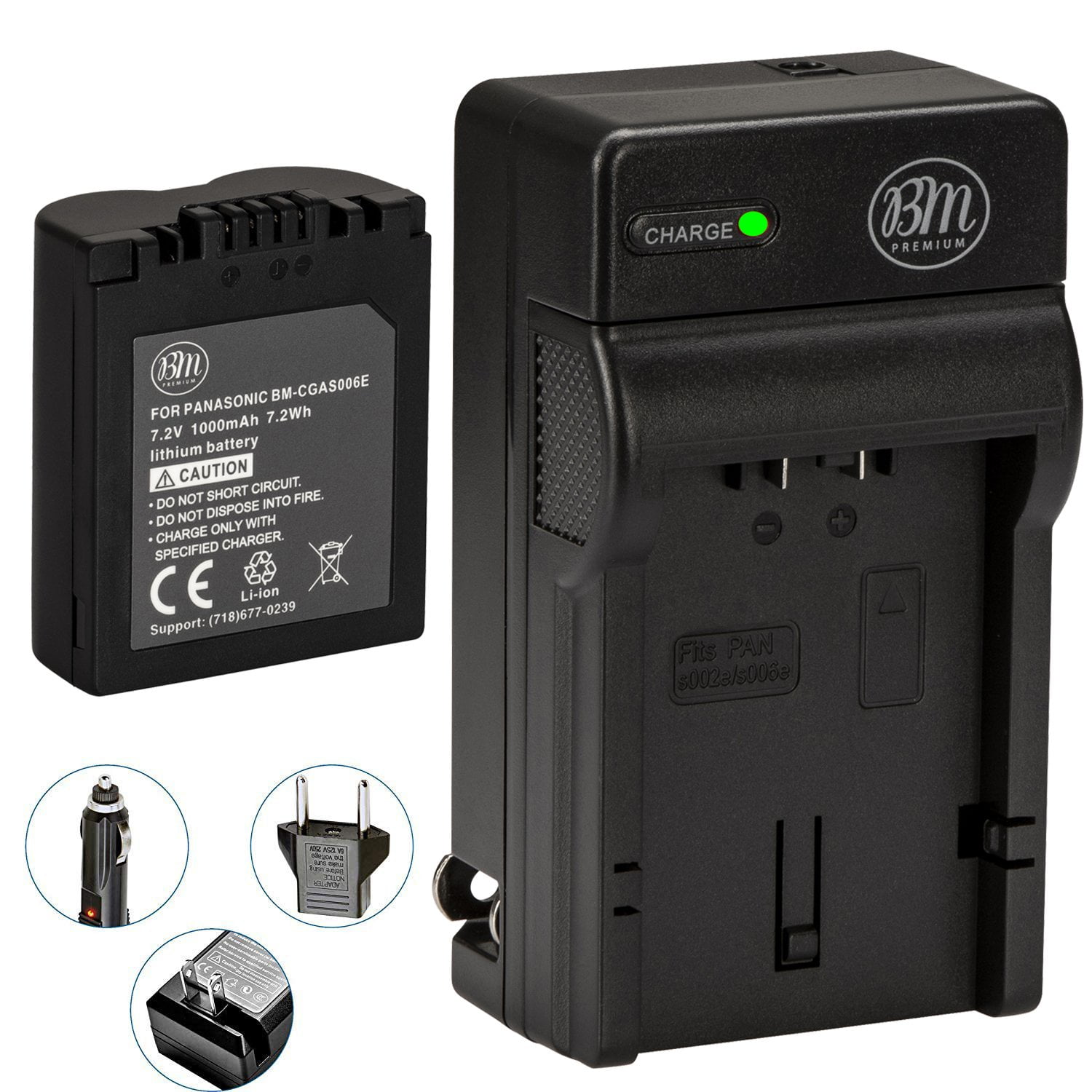 BM Premium CGA-S006 Battery and Battery Charger for BM Premium CGA-S006 Battery and Battery Charger for