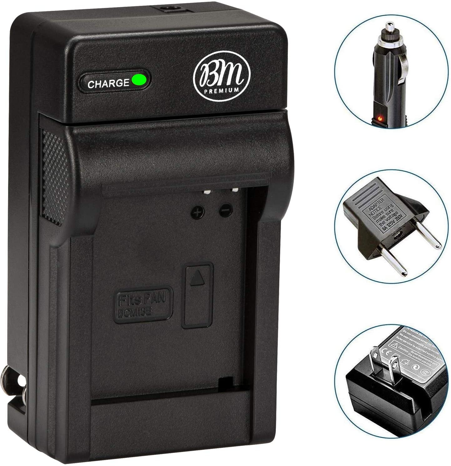 BM Premium Panasonic Lumix Camera Single Charger, Black