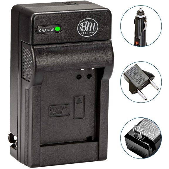 BM Premium DMW-BCM13 Battery Charger for Panasonic Lumix DC-TS7, DMC-FT5A, LZ40, TS5, TS6, TZ37, TZ40, TZ41, TZ55, DMC-TZ60 Cameras