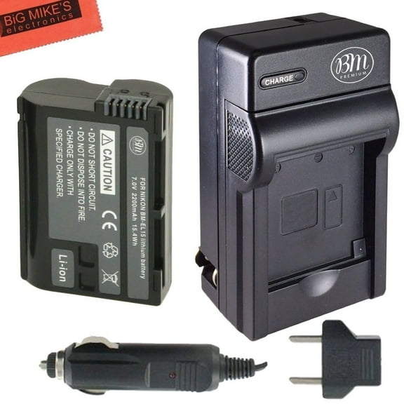 BM Premium EN-EL15 Battery and Battery Charger for Nikon 1 V1, D600, D610, D750, D800, D810, D810A, D7000, D7100, D7200 Digital SLR Camera