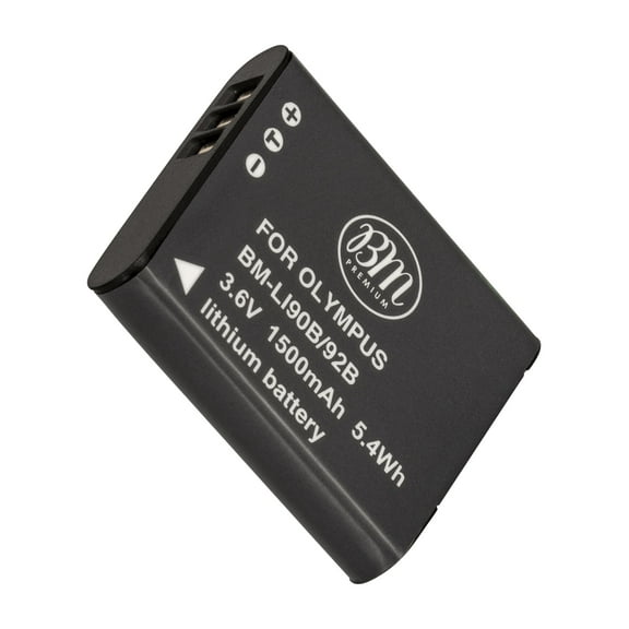 BM Premium LI-90B, LI-92B Battery for Olympus Tough TG-6, TG-5, TG-1, TG-2, TG-3, TG-4, TG-Tracker, SH-1, SH-2, SH-50, SH-60, SP-100, XZ-2 Cameras