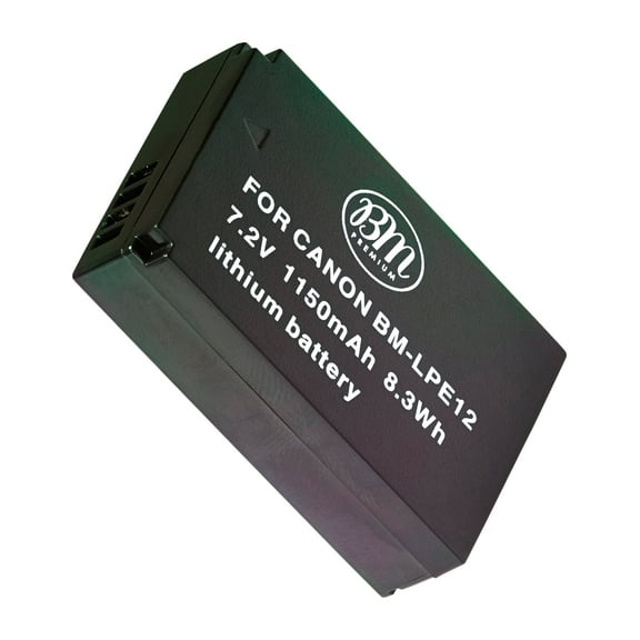 BM Premium LP-E12 Battery for Canon EOS-M, EOS M2, EOS M10, EOS M50, EOS M50 Mark II, EOS M100, EOS M200, SX70 HS, Rebel SL1 Digital Cameras