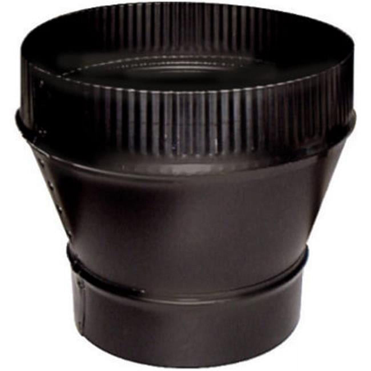 BM0058 4 x 6 in. Black 24 Gauge Flue Increaser