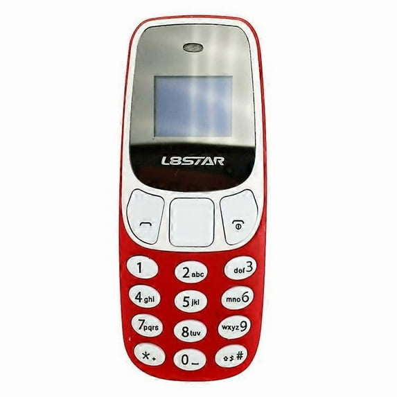 BM10 Bluetooth Call Function Mini Bar Phone 2G GSM 800/850/ 900/1800 0.66" Screen with Dual SIM Tray Senior Cell Phone MP3 MP4 Pla Red