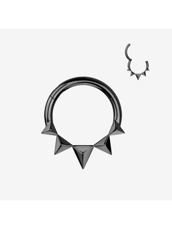 BM25 Blackline Quinta Triangle Prism Spike Clicker Hoop Ring