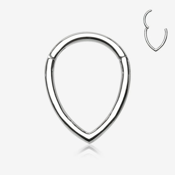 BM25 Classic Teardrop Seamless Clicker Hoop Ring