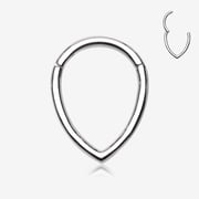 BM25 Classic Teardrop Seamless Clicker Hoop Ring