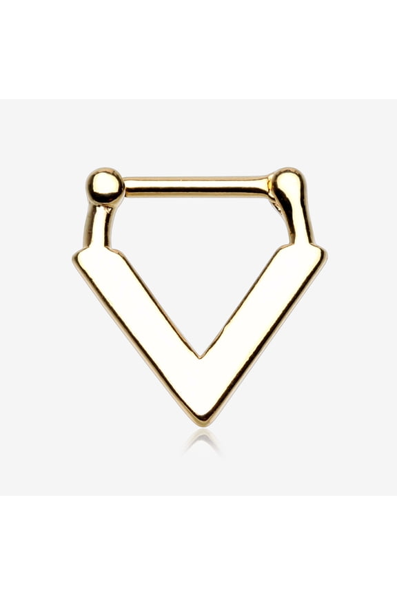 BM25 Golden Urban Chevron Arrow Septum Clicker