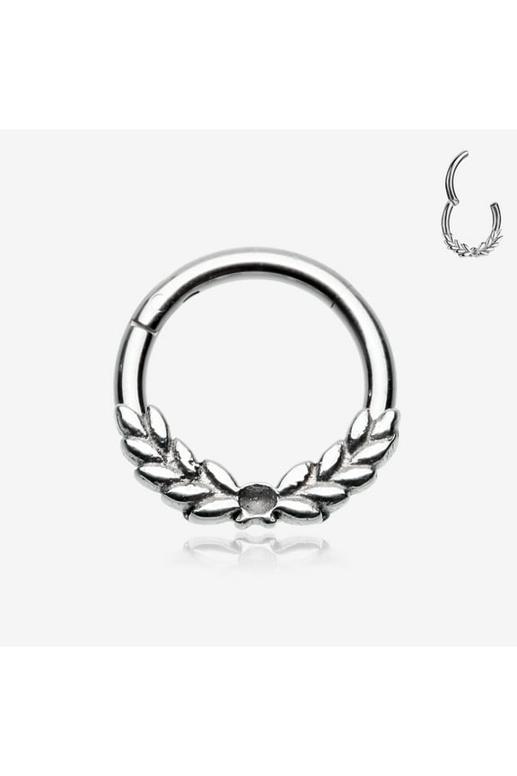 BM25 Laurel Wreath Seamless Clicker Hoop Ring