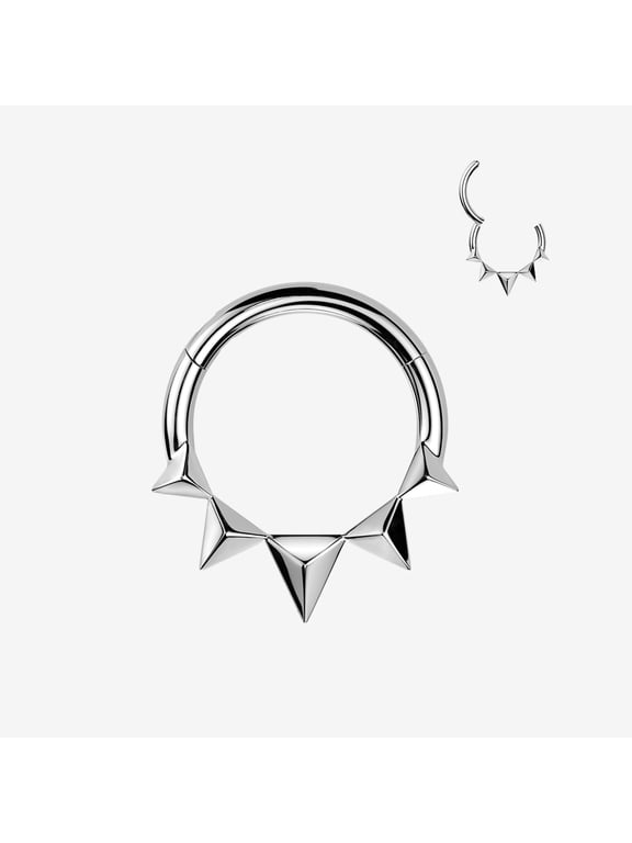 BM25 Quinta Triangle Prism Spike Clicker Hoop Ring
