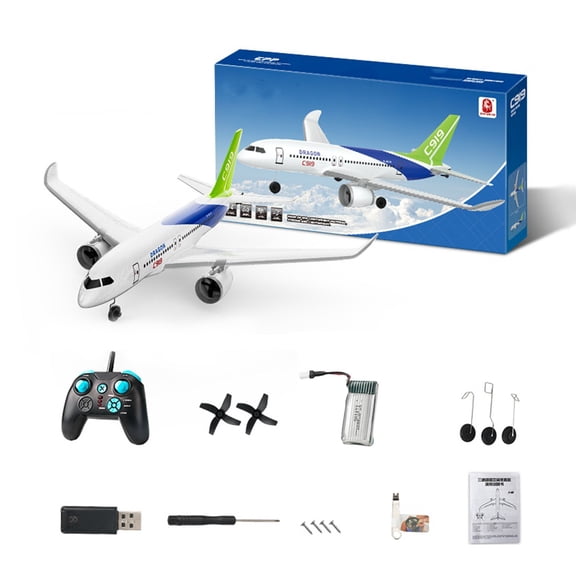 BM30 2.4GHz RC Boeing 787 Airplane 3 Channel Fixed Wing EVA Foam Remote Control Aircraft With Automatic Balance For Outdoor Flight And Aviation Hobby- 1 Battery