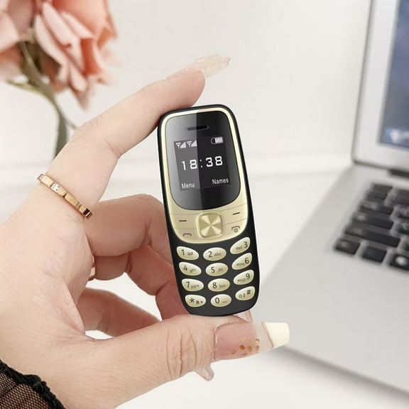 BM35 Mini Flip Phone - 3-Pack Dual SIM Keypad Cell Phone with Bluetooth Earphone, Small Elderly & Student Backup Phone, Black/Purple, 2.67x1.11x0.47in