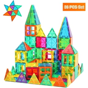 BMAG Magnetic Tiles Toys for Kids,36pcs Starter Set 3D Magnet Building Blocks Construction,STEM Learning Educational Toddlers Toy Gift