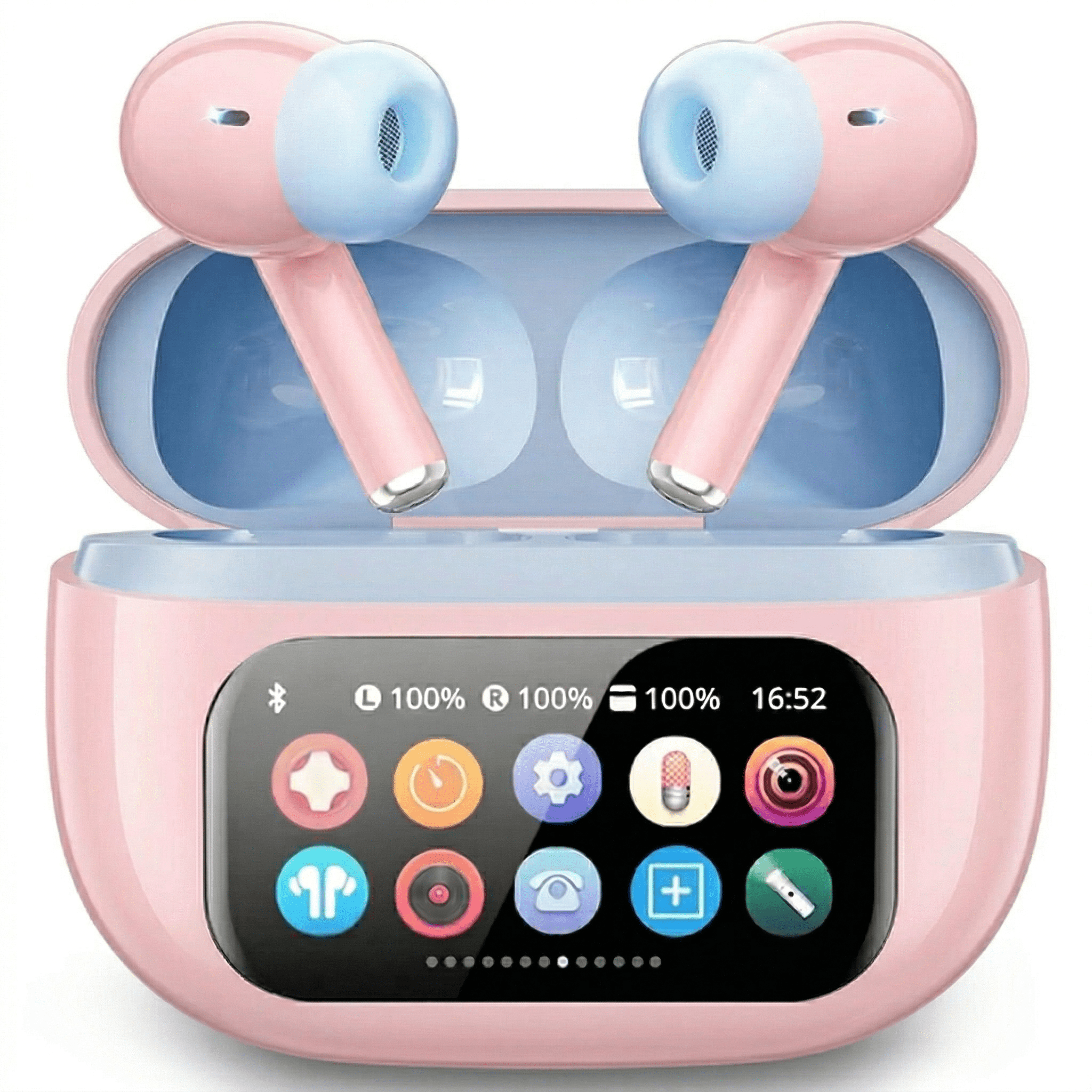 VEATOOL G01 Wireless Earbuds with Smart Touch Control, ANC+ENC Noise Cancellation, 40H Stereo Deep Bass, IPX7 Waterproof Rating, 5 EQ Modes