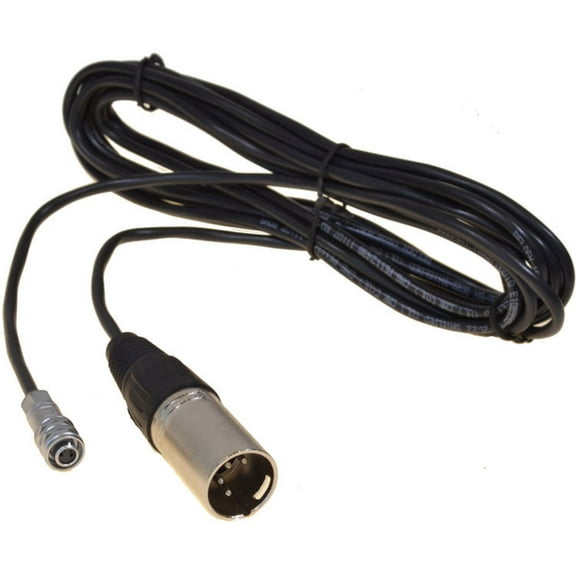 Bescor BMAXLR5 4-Pin XLR Male to 2-Pin Cable for Blackmagic Pocket 4K, 5'