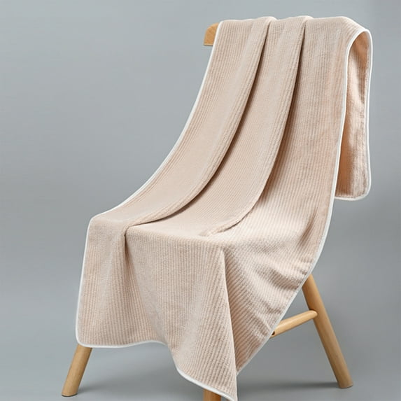 BMAY Coral Velvet Bath Towels 13x30 Inches Soft Highly Absorbent Bath Towel, Lightweight and Quick Drying Towels for Body, Sport, Yoga, SPA, Fitness