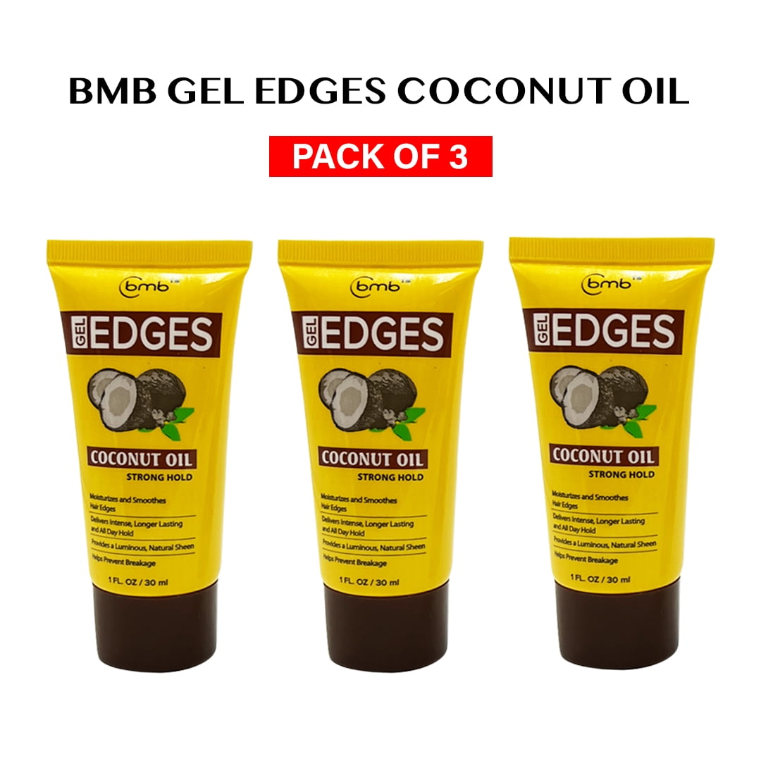 BMB Gel Edges Coconut Oil Strong Hold 1 fl oz / 30 ml ( 3 Pack