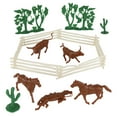 thumbnail image 1 of BMC CTS Rustic Western Ranch - 15pc Plastic Figure Playset Diorama Accessories, 1 of 5