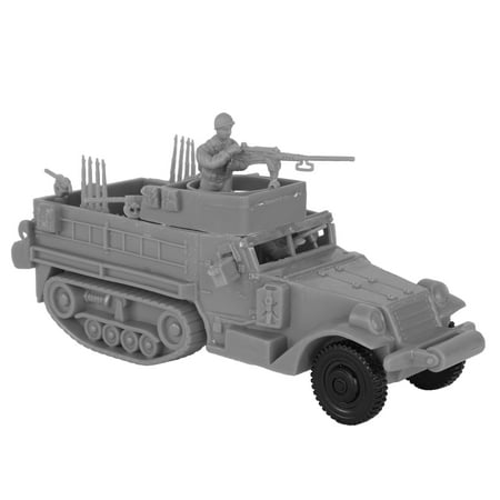 BMC CTS WW2 US M3 Halftrack - Gray Plastic Army Men Armored Vehicle