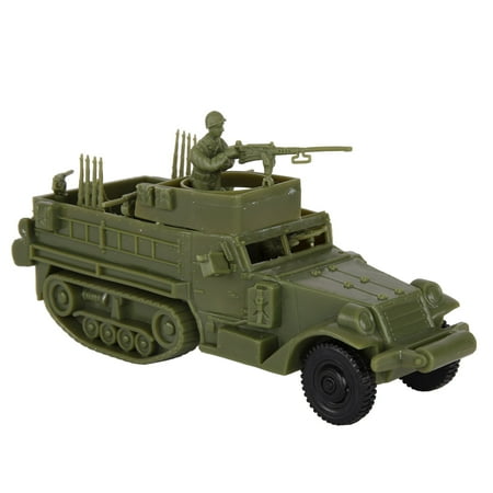 BMC CTS WW2 US M3 Halftrack - OD Green Plastic Army Men Armored Vehicle