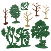 BMC CTS Woodland Forest Trees - 8pc Plastic Figure Playset Diorama Accessories