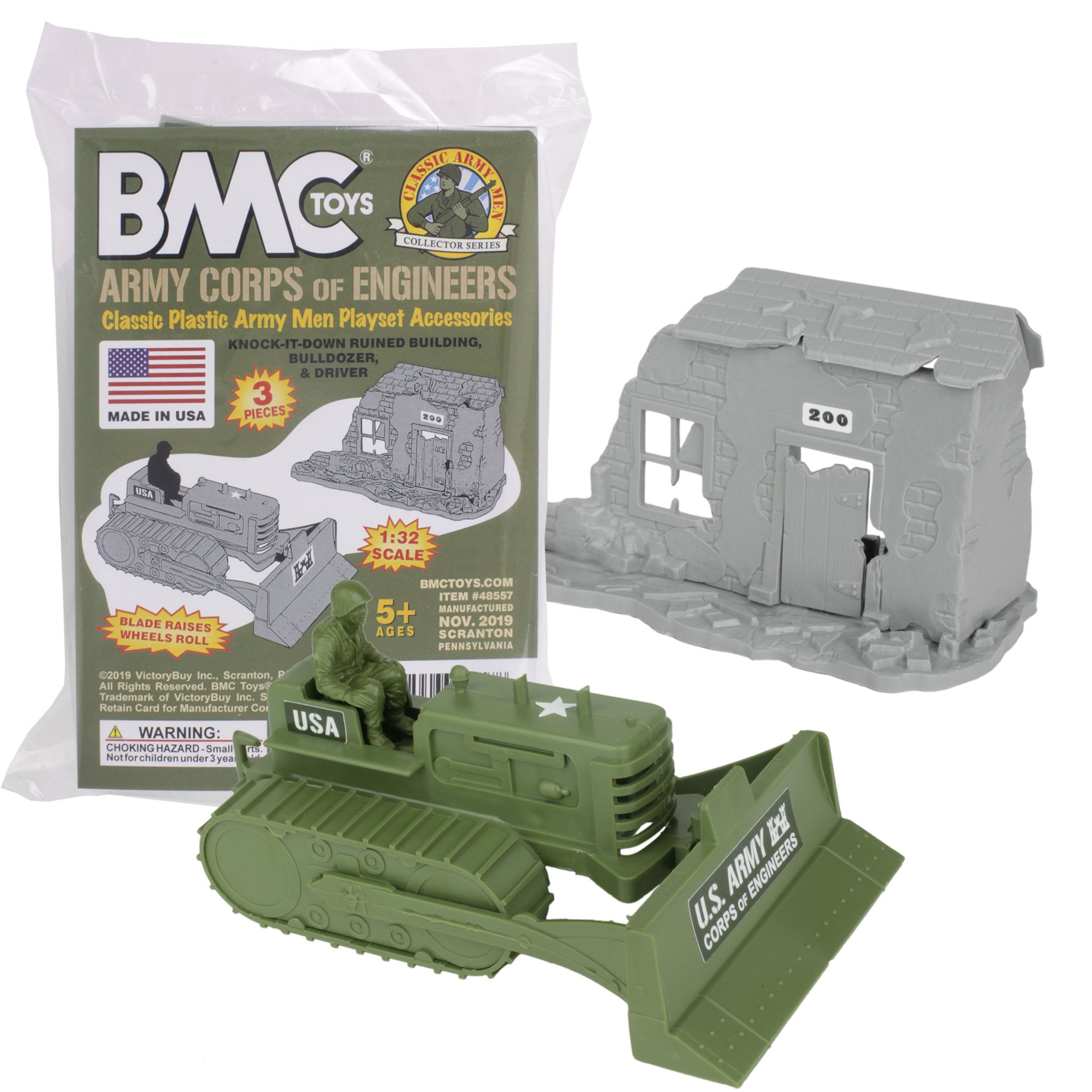 日用品/生活雑貨 BMC BMC Classic Army Corps of Engineers Bulldozer Building Plastic