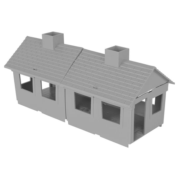 BMC Classic MPC Bunkhouse Barracks - Gray Plastic Army Men Cabin House Building