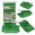 thumbnail image 1 of BMC Classic Payton Anti-Aircraft Tanks - 4pc Green Plastic Army Men Vehicles, 1 of 6