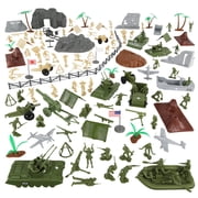 BMC Classic WWII Pacific Theater Battle 134pc Plastic Army Men Playset US Made