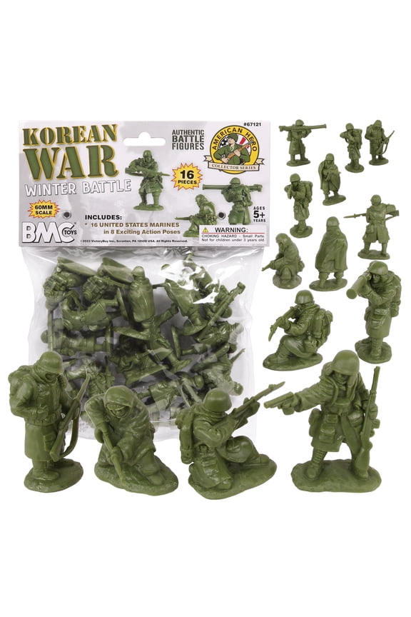 BMC Korean War Winter Battle - 16pc OD Green United States Soldier Figures