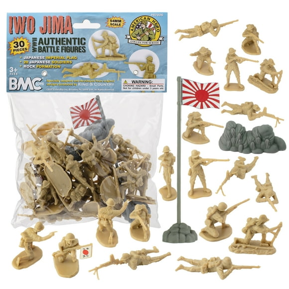 BMC Toys WW2 Japanese Plastic Army Men Child Action Figures Tan 30 Count