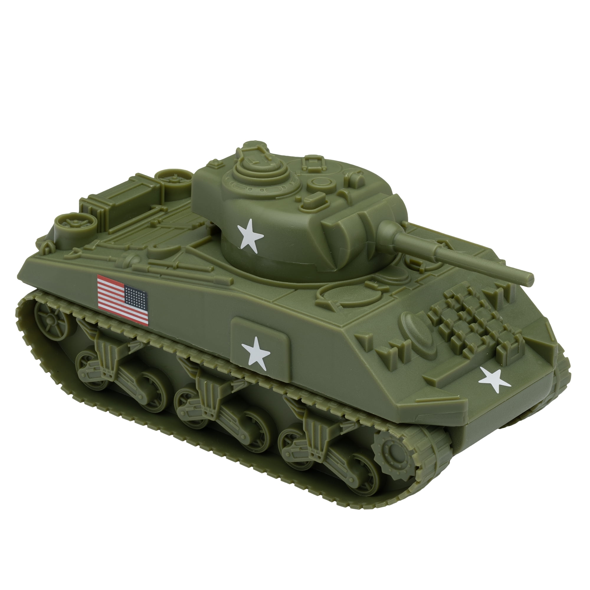 BMC WW2 Sherman M4 Tank - OD Green 1:32 Military Vehicle for Plastic Army  Men